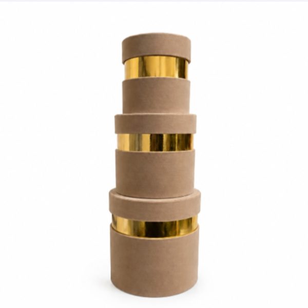 Contenitore Cilindrico Luxury Cammello & Kraper Candele