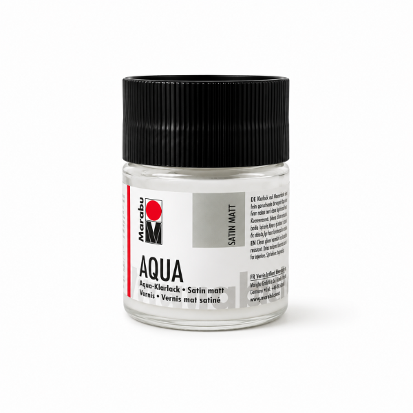 Marabu Aqua Klarlack Satin Matt 50 ml | Vernice Trasparente Satinata Base Acqua