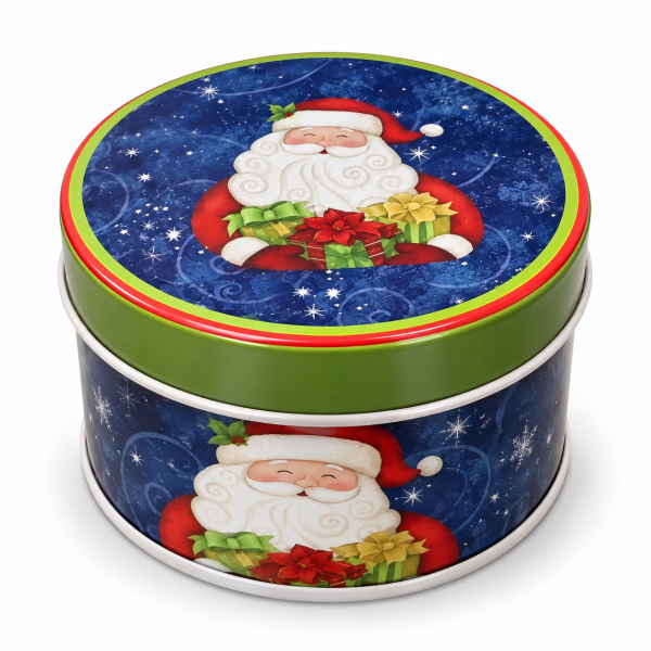 Scatola natalizia in latta Santa Claus